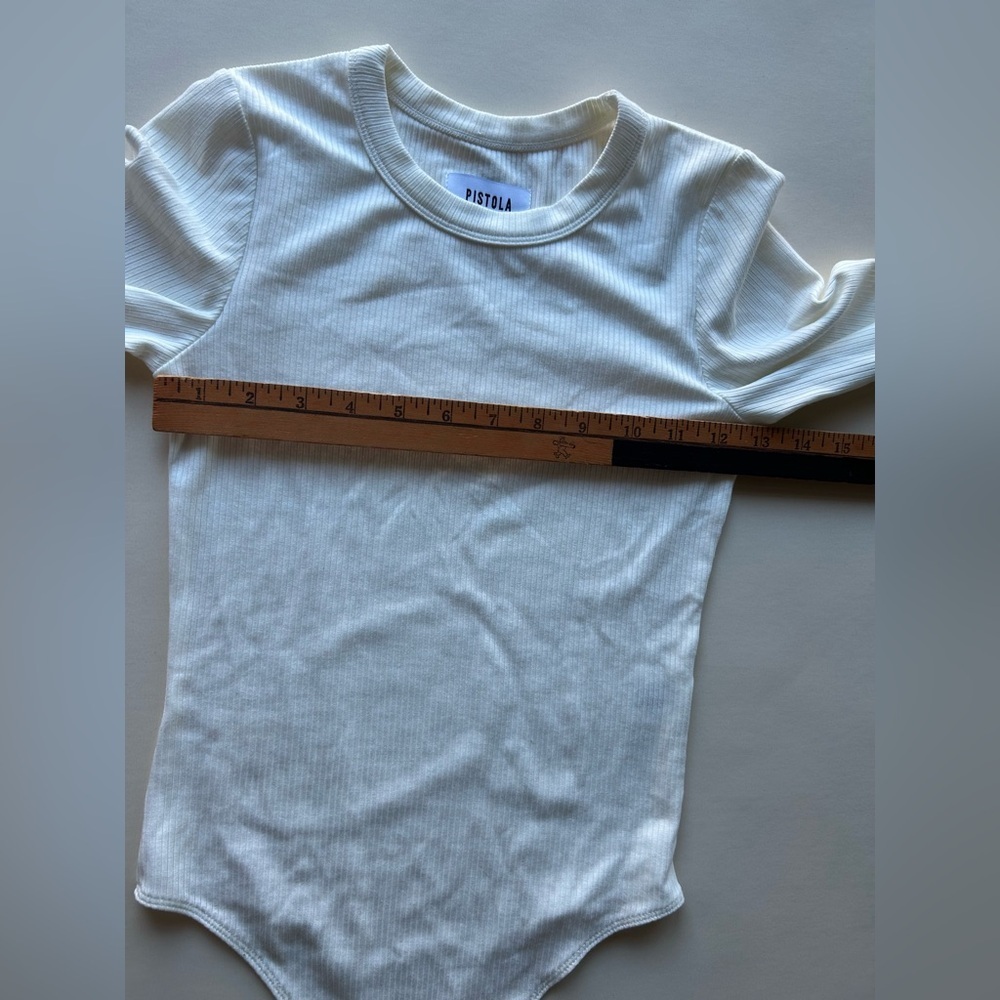 Pistola cream Ribbed Bodysuit - Picture 7 of 9